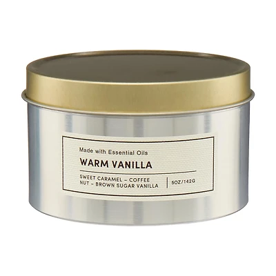 Scented Candle, Warm Vanilla, 5 oz