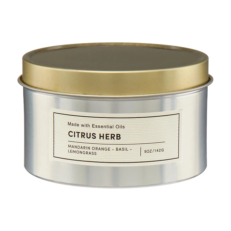 Scented Candle, Citrus Herb, 5 oz