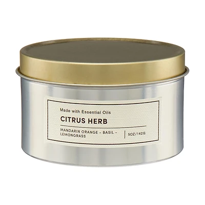 Scented Candle, Citrus Herb, 5 oz