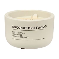 Cream Cement Scented Candle, Coconut Driftwood, 9 oz