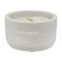 Gray Cement Scented Candle, Tea Blossom, 9 oz