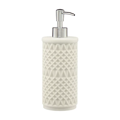 Waffle Weave Lotion Pump, White