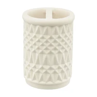 Waffle Weave Toothbrush Holder, White