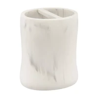 Marble Print Round Toothbrush Holder