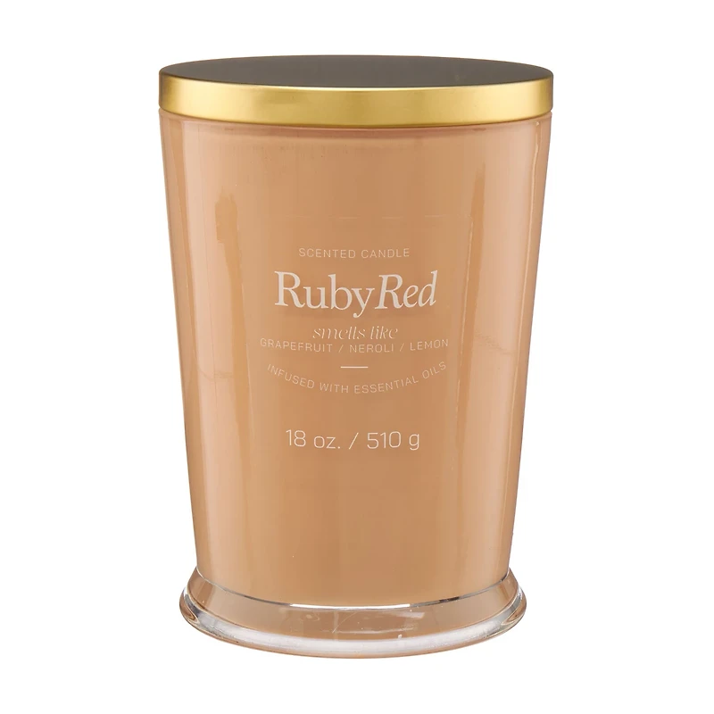 Scented Candle, Ruby Red, 18 oz