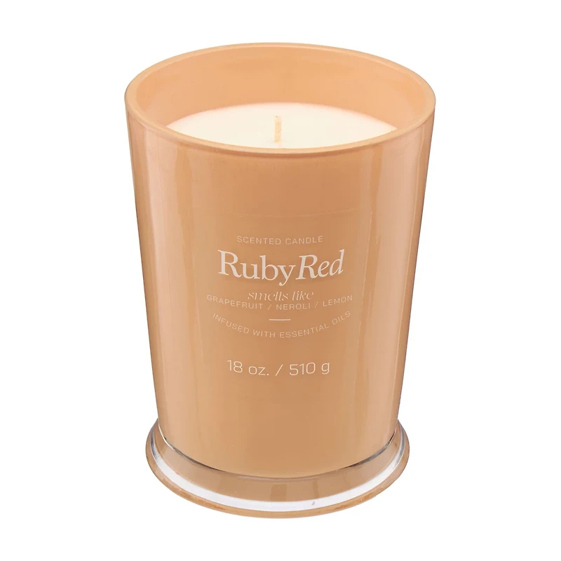 Scented Candle, Ruby Red, 18 oz
