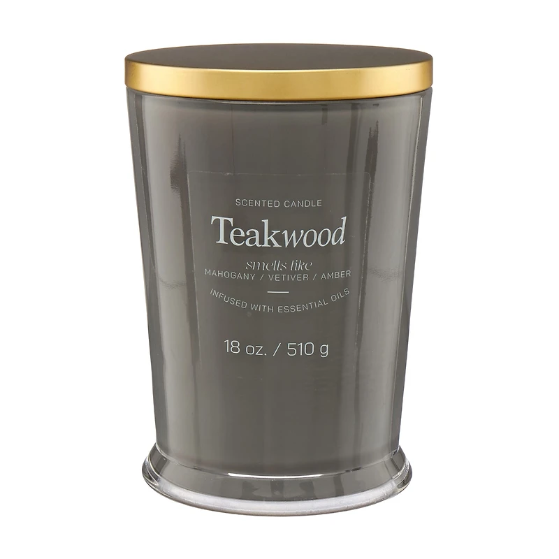 Scented Candle, Teakwood, 18 oz