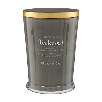 Scented Candle, Teakwood, 18 oz