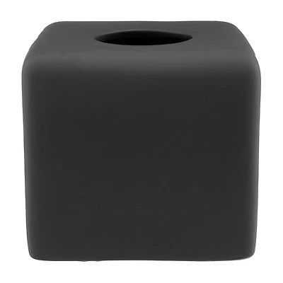 Matte Black Tissue Box Cover