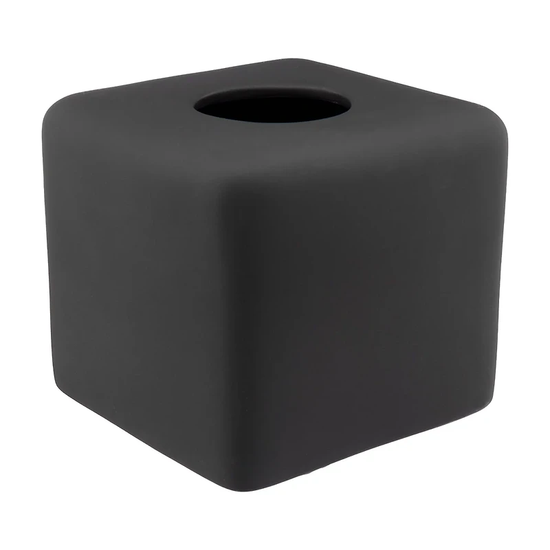 Matte Black Tissue Box Cover