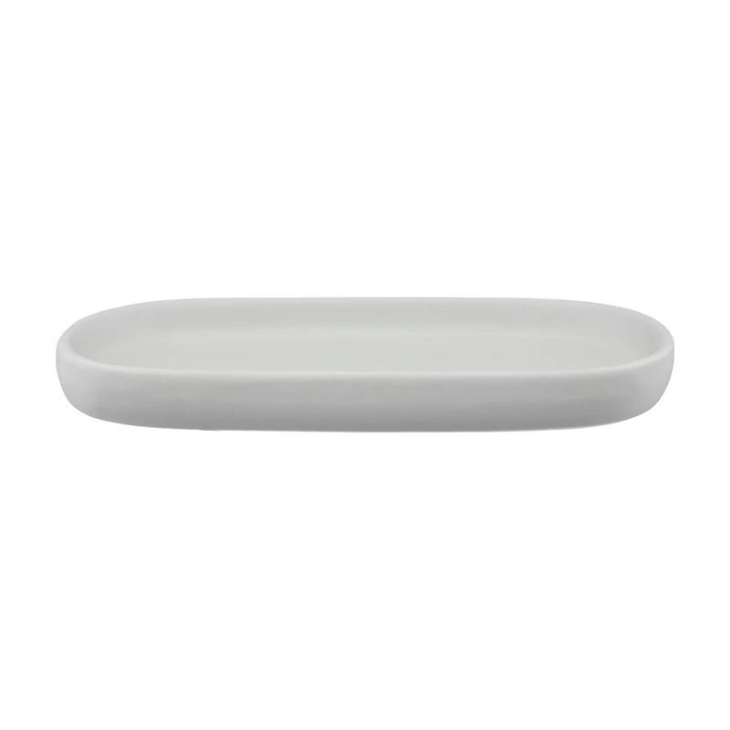 Oval Trinket Tray, Matted Gray