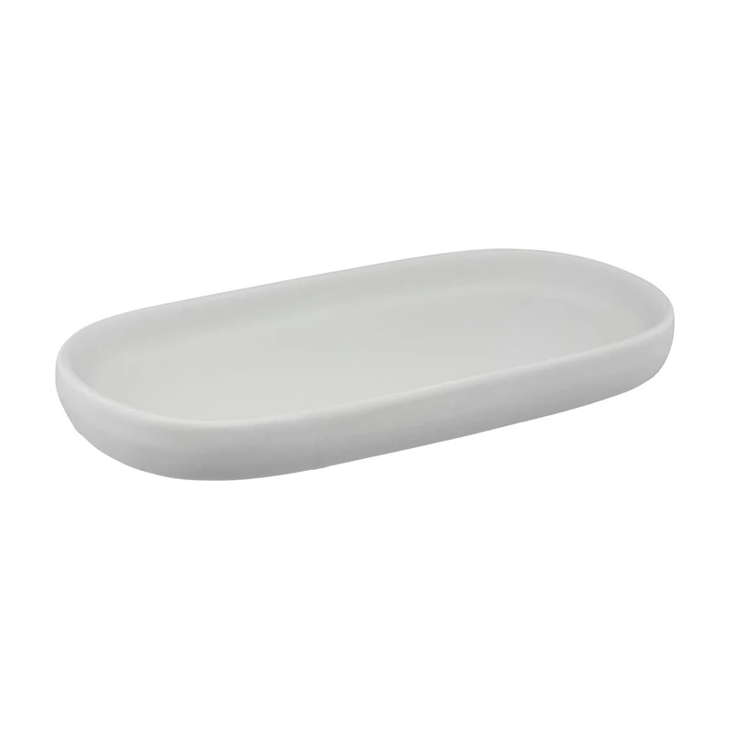 Oval Trinket Tray, Matted Gray