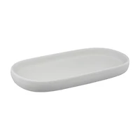 Oval Trinket Tray, Matted Gray