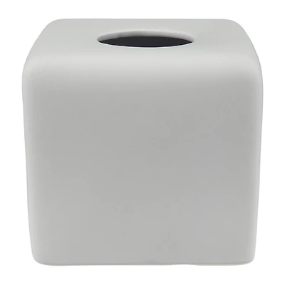 Tissue Box Cover, Matted Gray