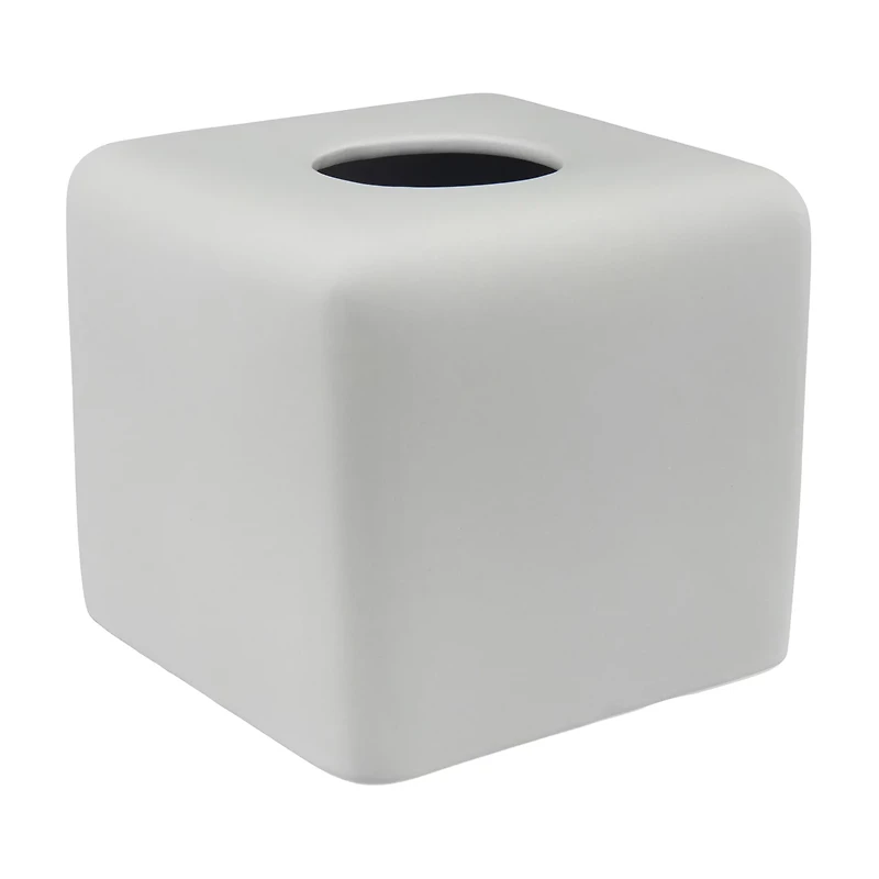 Tissue Box Cover, Matted Gray