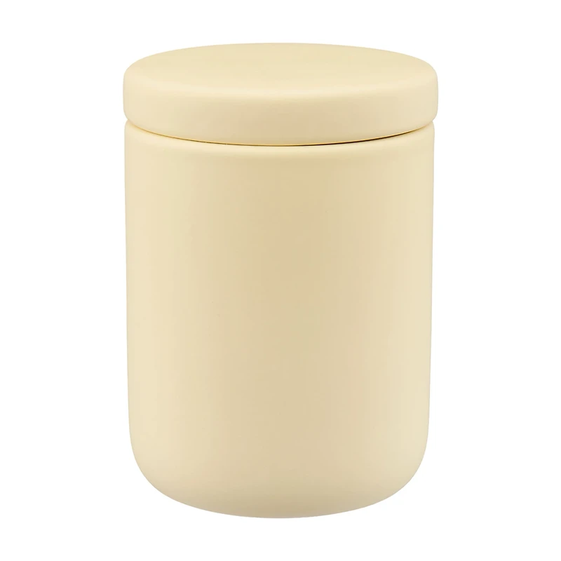 Lidded Container, Medium, Matted Cream