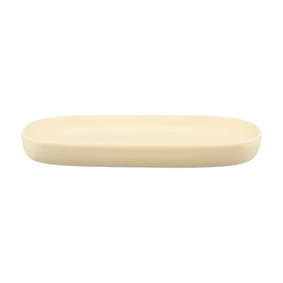 Oval Trinket Tray, Matted Cream