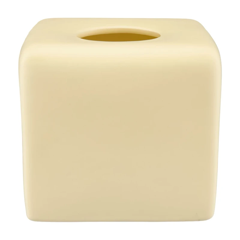 Tissue Box Cover, Matted Cream