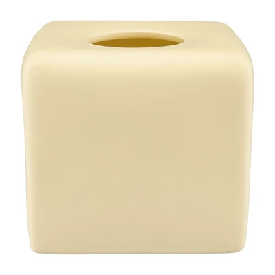 Tissue Box Cover, Matted Cream