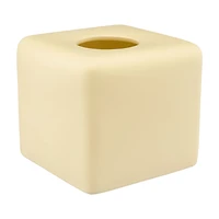 Tissue Box Cover, Matted Cream
