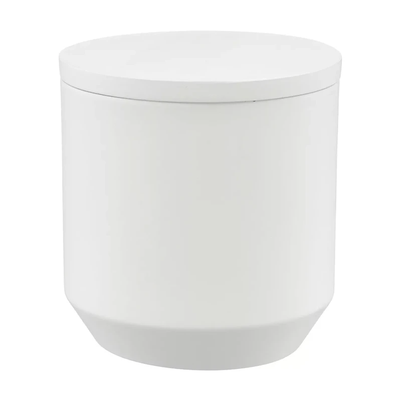Resin Container with Lid, White