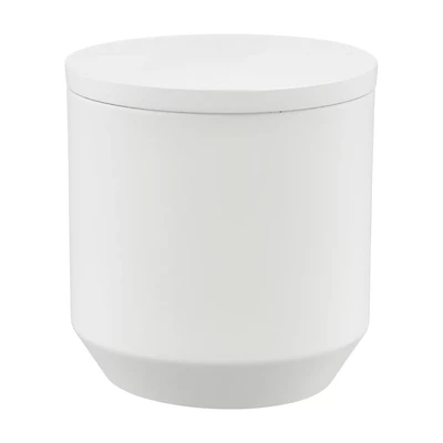 Resin Container with Lid, White