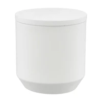 Resin Container with Lid, White