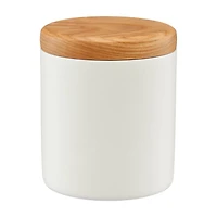 Resin Container with Lid, White, Small
