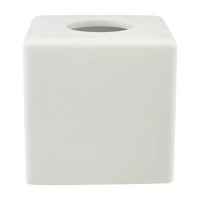 Resin Tissue Box Cover, White