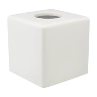 Resin Tissue Box Cover, White