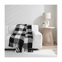 Adirondack Throw Blanket, Black & White, 50 in x 60 in