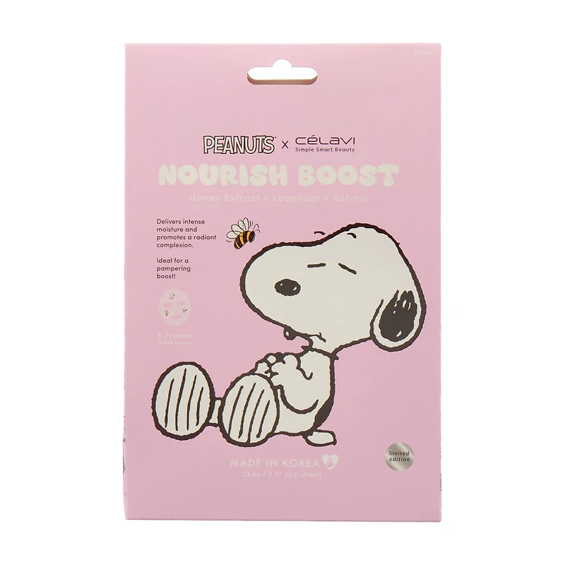 Celavi Peanuts Nourish Boost Mask, 0.77 oz