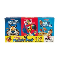 Kellogg's 100-Piece Puzzle Pack Set, 3 ct