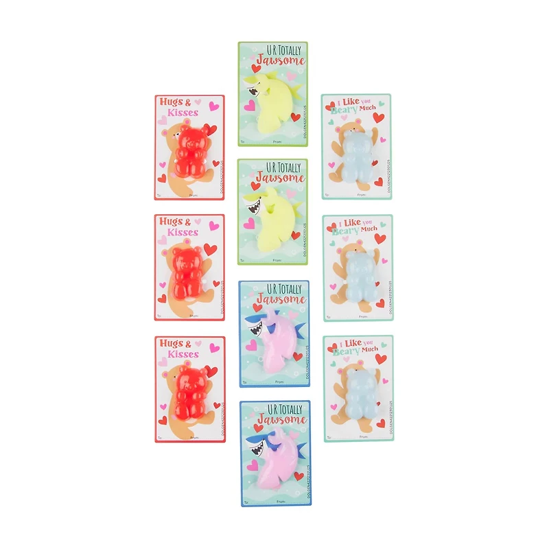 Valentine’s Day Exchange Card Set with Novelty Toy, 1 Set, Assorted