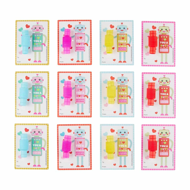 Valentine’s Day Exchange Card Set with Novelty Toy, 1 Set, Assorted