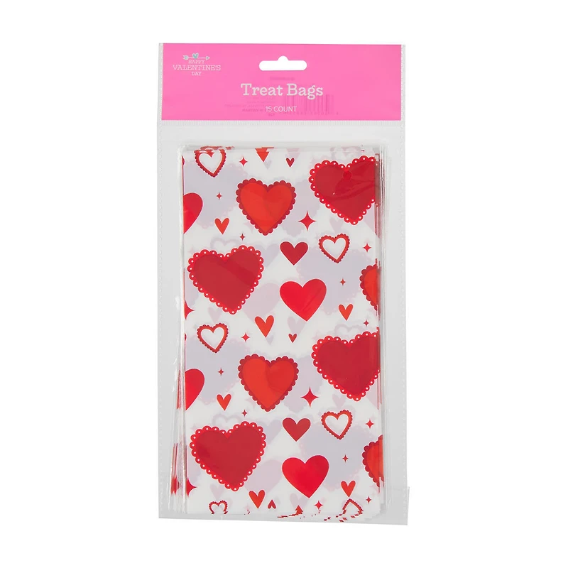 Happy Valentine's Day Treat Bags, 15 ct, Assorted
