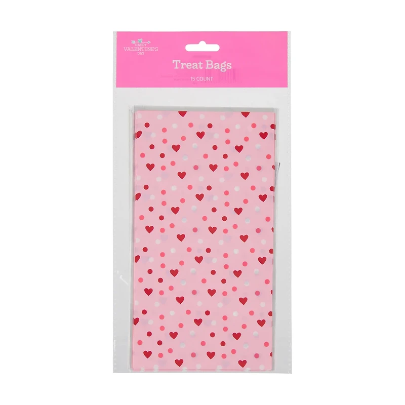 Happy Valentine's Day Treat Bags, 15 ct, Assorted
