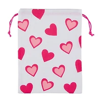 Happy Valentine's Day Mini Fabric Bag, 7 in x 9 in, Assorted