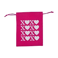 Happy Valentine's Day Mini Fabric Bag, 7 in x 9 in, Assorted