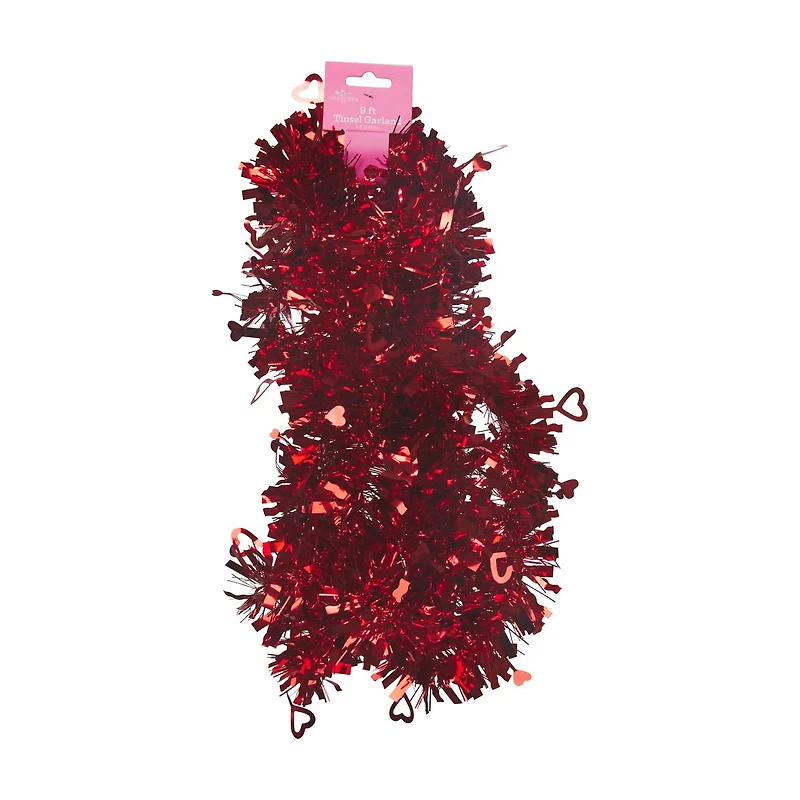Happy Valentine's Day Tinsel Garland, 9 ft, Assorted