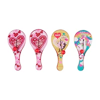 Happy Valentine's Day Mini Paddle Balls, 4 ct
