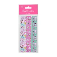 Happy Valentine's Day Slap Bracelets, 3 ct, Assorted