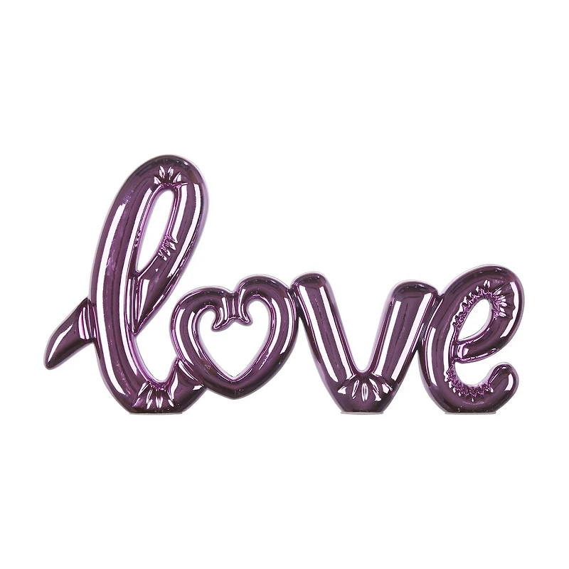 Valentine's Day Tabletop Metallic 'Love' Runner, Assorted