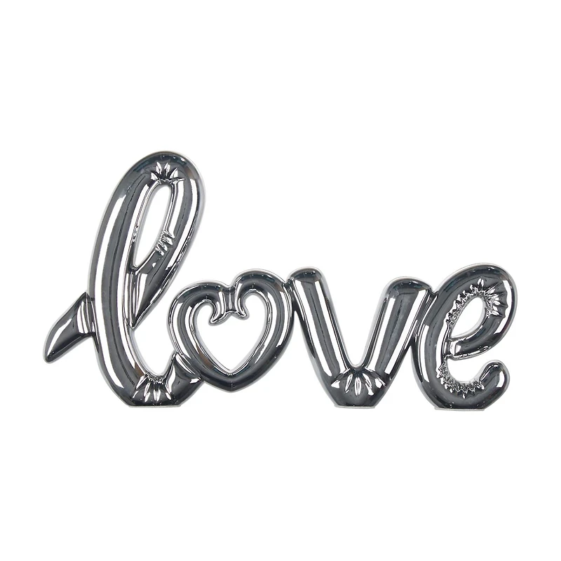 Valentine's Day Tabletop Metallic 'Love' Runner, Assorted