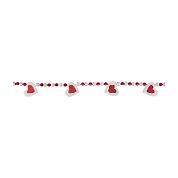 Happy Valentine's Day Wood Bead Garland, 4 ft, Assorted