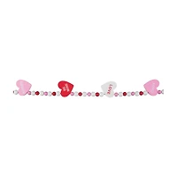 Happy Valentine's Day Wood Bead Garland, 4 ft, Assorted