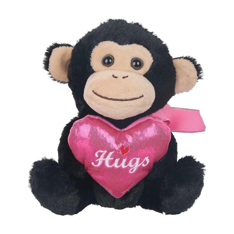 Valentine's Day Stuffed Animal Toy with Metallic Heart, Assorted