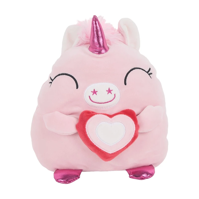 Valentine's Day Round Animal Plush, Assorted