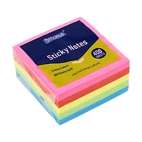 OfficeHub Neon Square Sticky Notes, 3x3 in, 400 ct