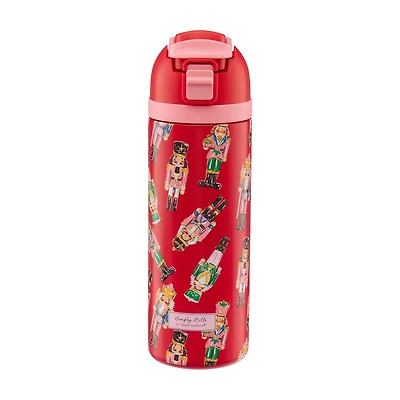 Simply Belle Nutcracker Plastic Tumbler with Flip Top, 24 oz